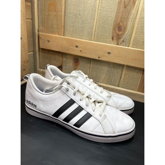 Adidas Neo Mens White Black Classic Sneakers size 12 AW4594 - Picture 1 of 9